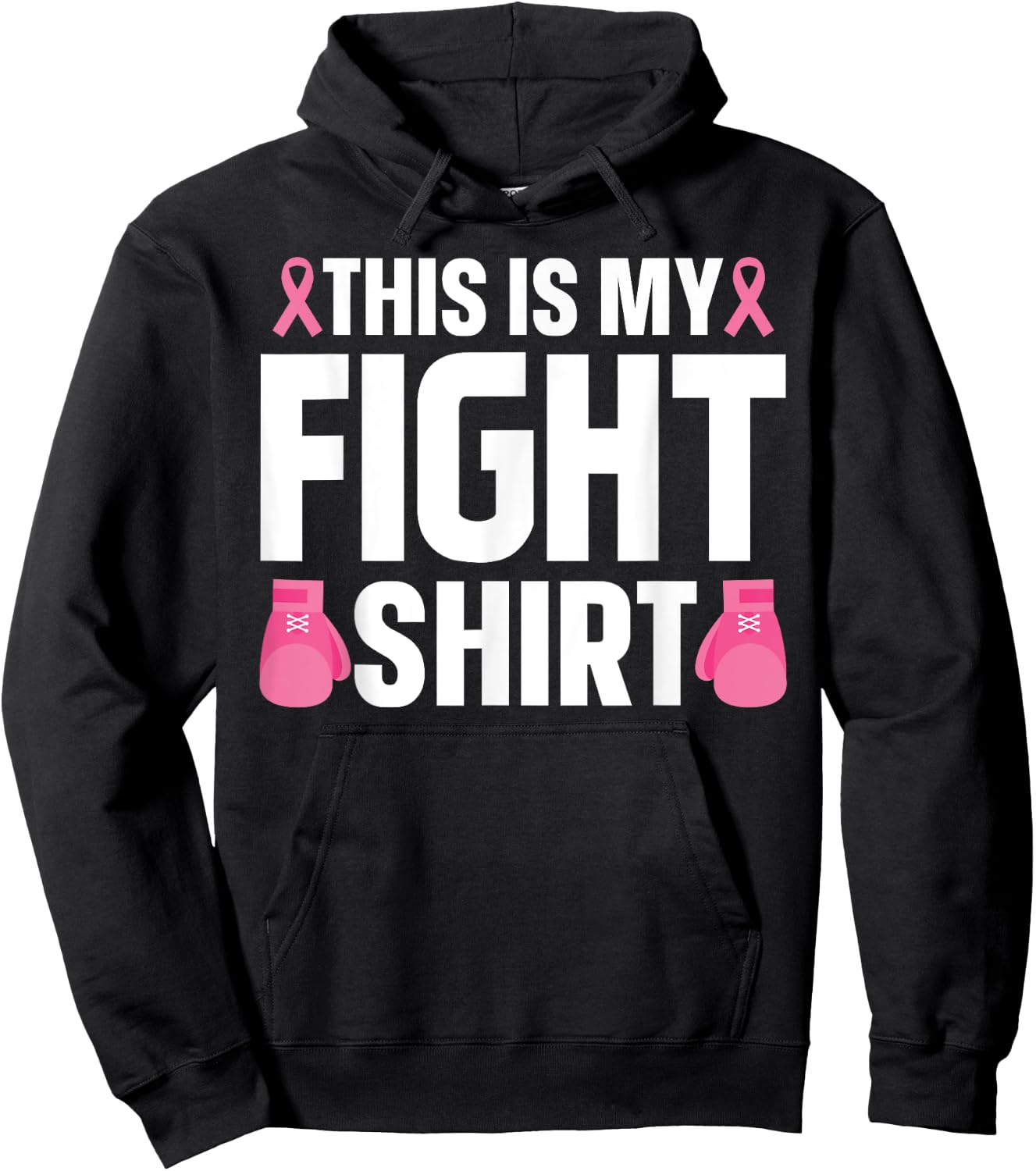 Breast Cancer Awareness Shirt Fight Survivor Pink Ribbon Hoodie - Hoodie | Black