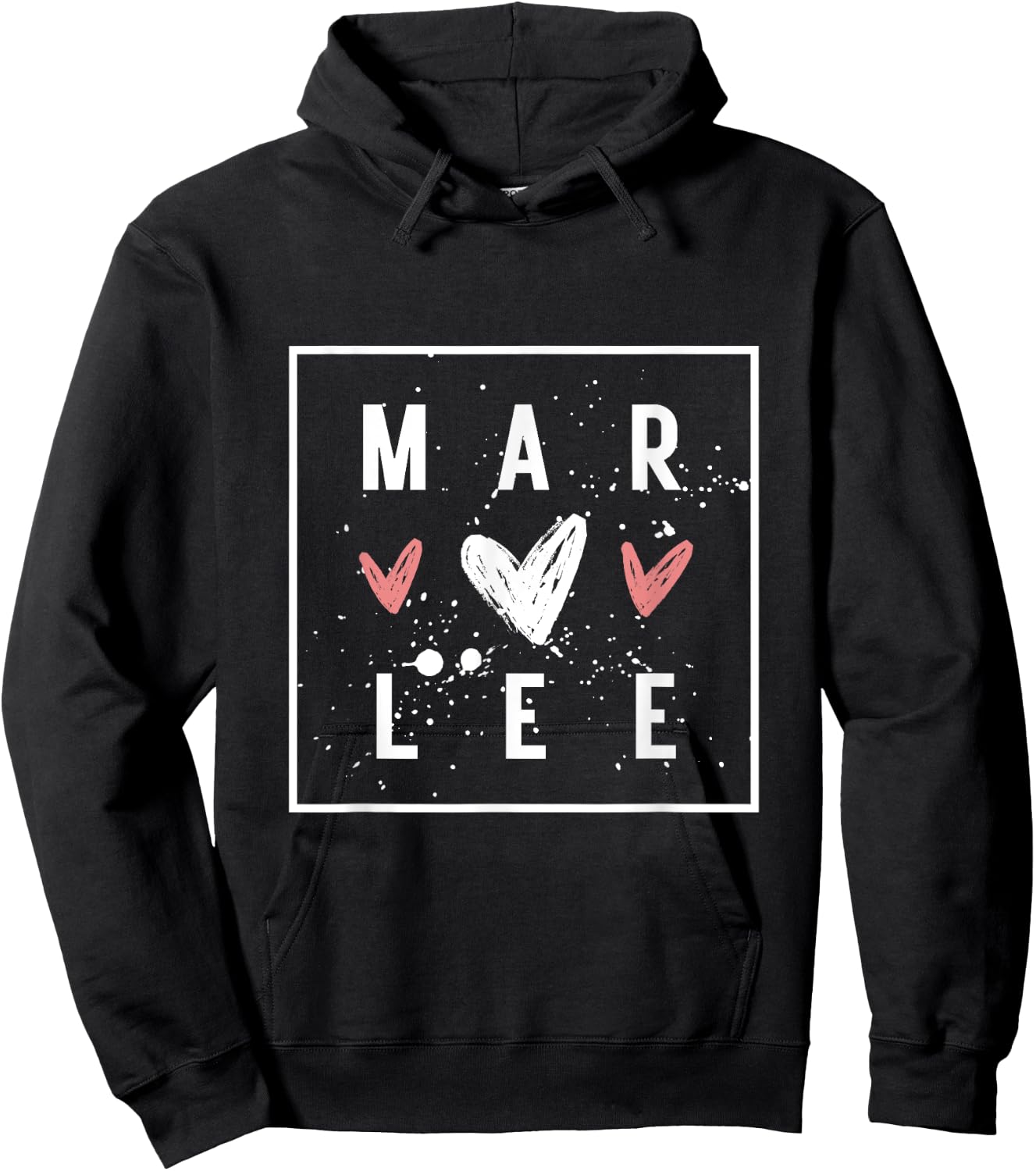 MARLEE Cute Personalized Nametag for girls named MARLEE Hoodie - Hoodie | Black