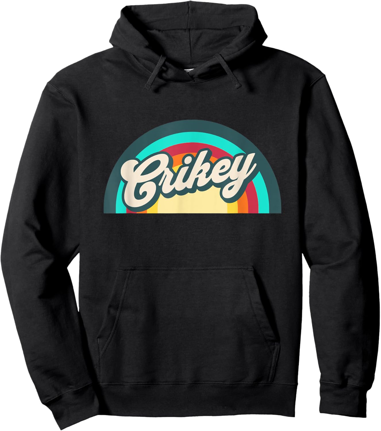 Indifference Retro Rainbow Crikey Hoodie - Hoodie | Black