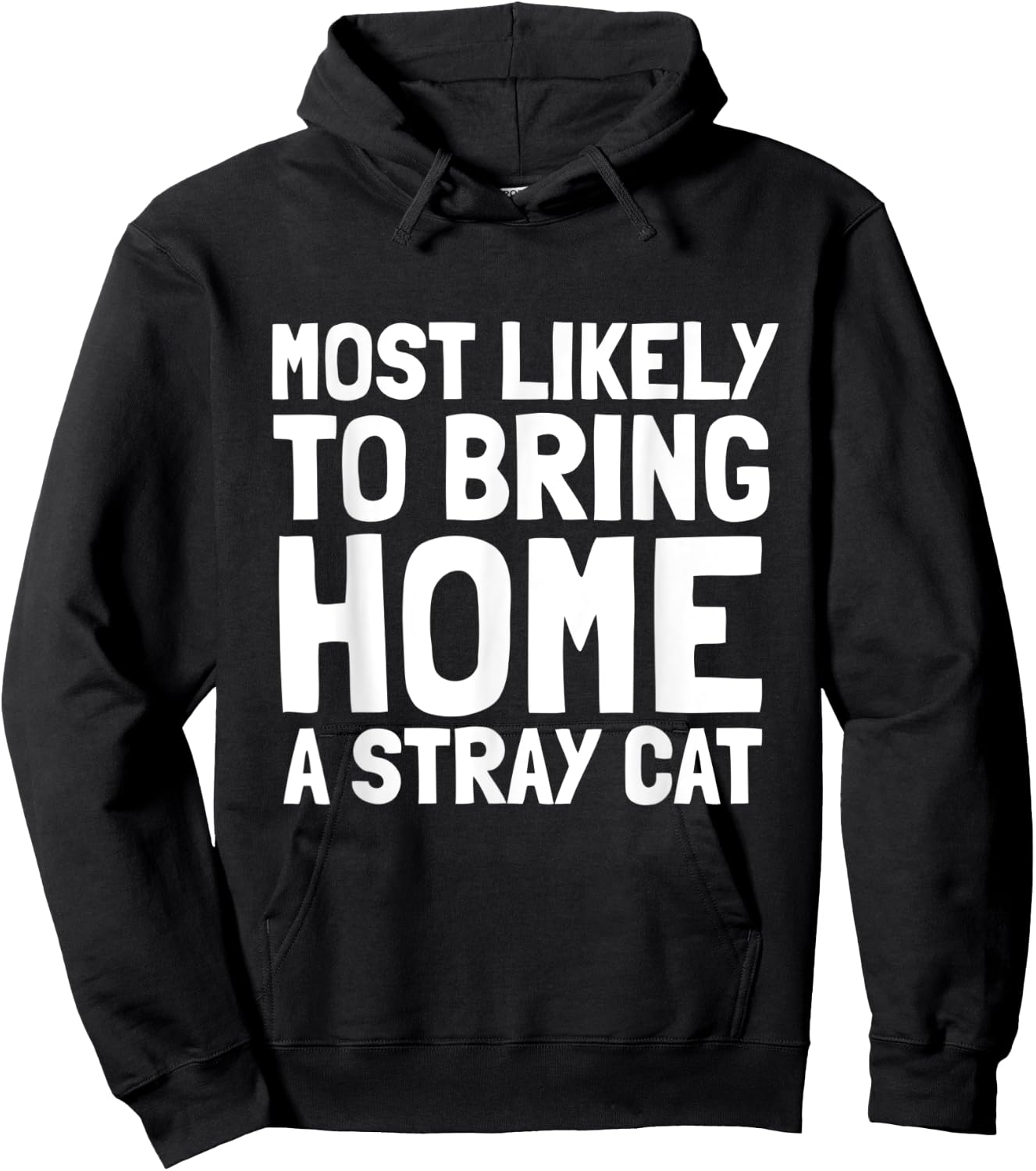 Most Likely To Bring Home A Stray Cat Lover Men Women Kids Hoodie - Hoodie | Black