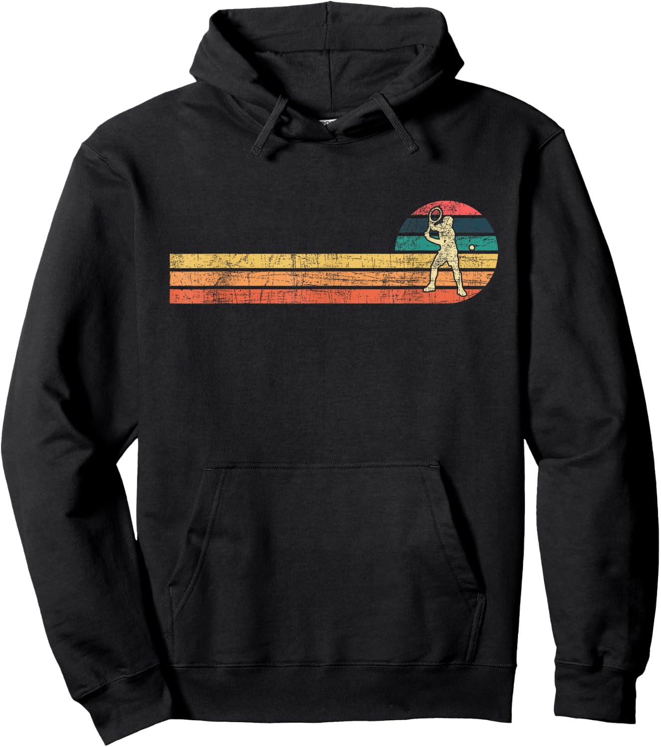 Retro Vintage Tennis Player - Sports Game Tournament Lover Hoodie - Hoodie | Black
