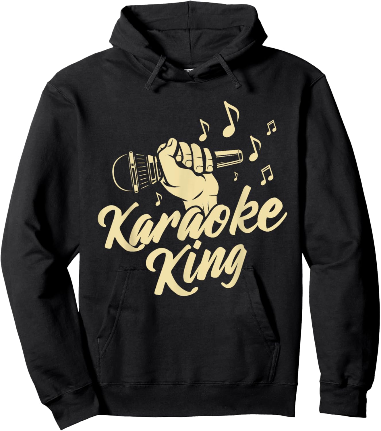 Karaoke King - Microphone Music Bar Singer Singing Hoodie - Hoodie | Black