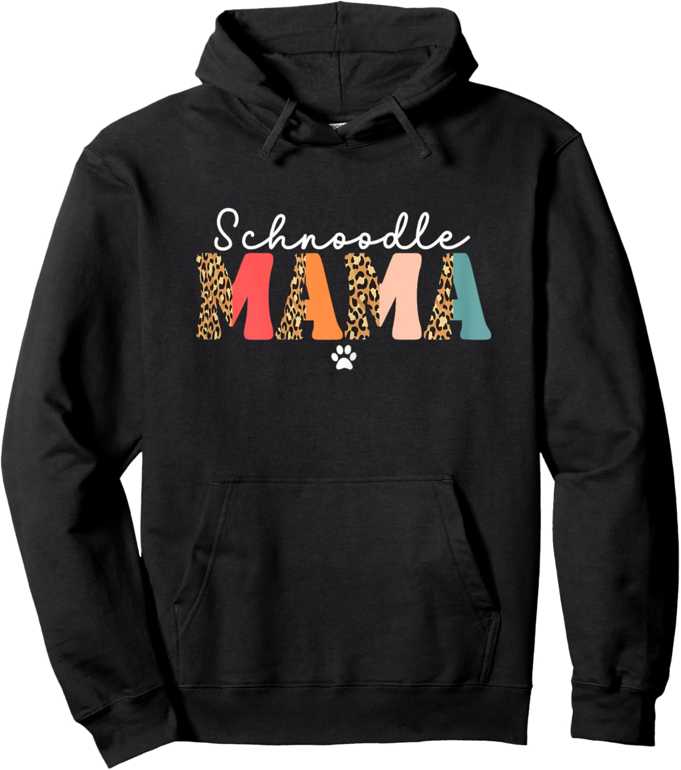 Cute Schnoodle Mama Schnoodle Dog Lover Mom Funny Hoodie - Hoodie | Black