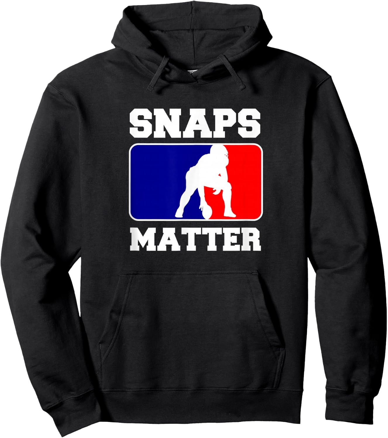 Snaps Matter "Football Center" Football Hoodie - Hoodie | Black