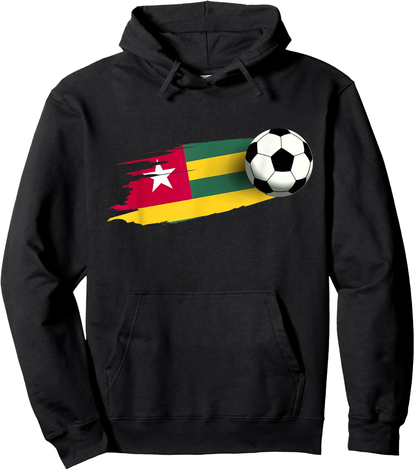 Togo Flag Jersey Togolese Soccer Team Togolese Hoodie - Hoodie | Black