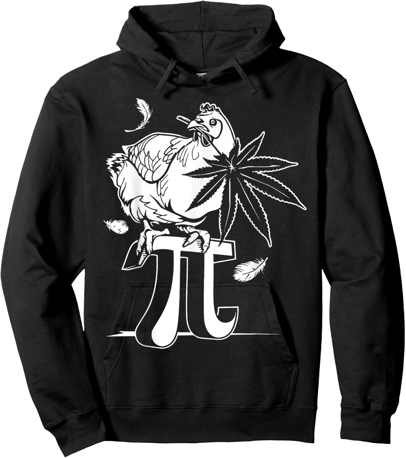 Chicken Pot Pie Pi Leaf Marijuana Cannabis Stoner 420 Weed Hoodie - Hoodie | Black
