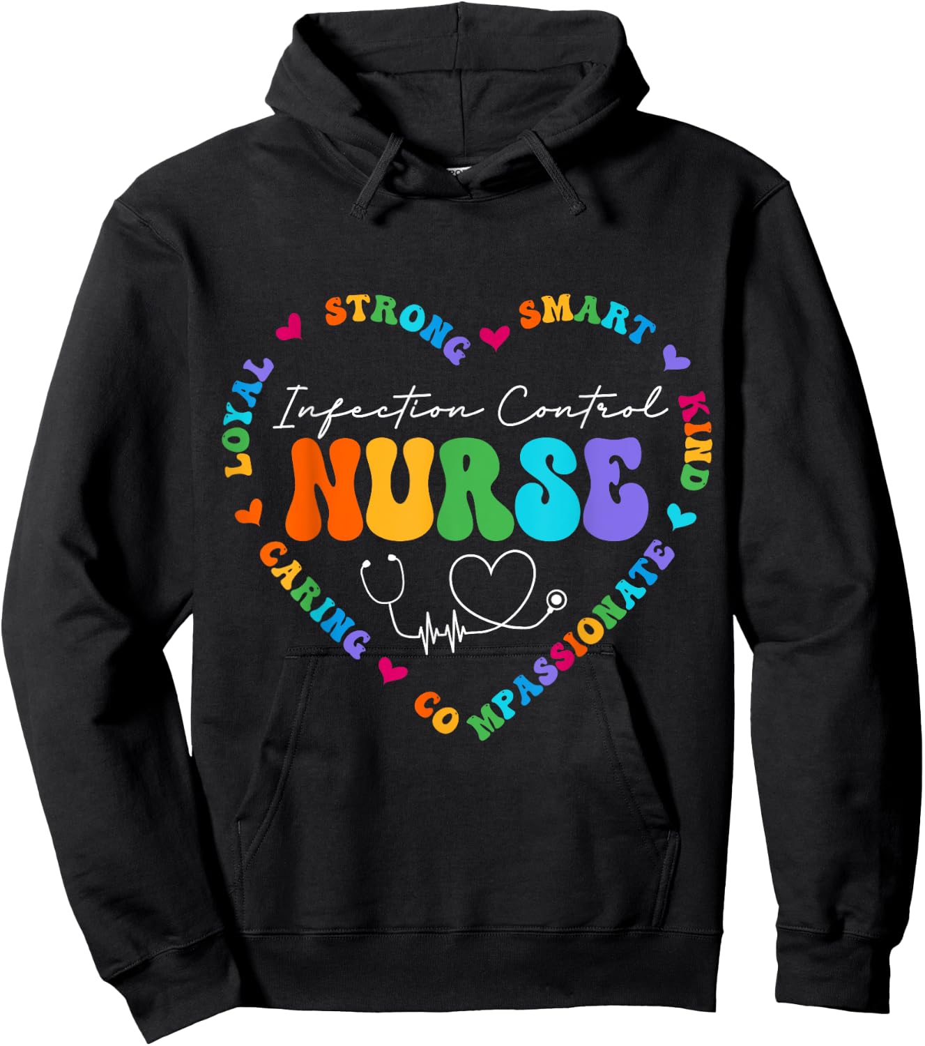 Cute Infection Control Nurse Appreciation Nursing School Hoodie - Hoodie | Black