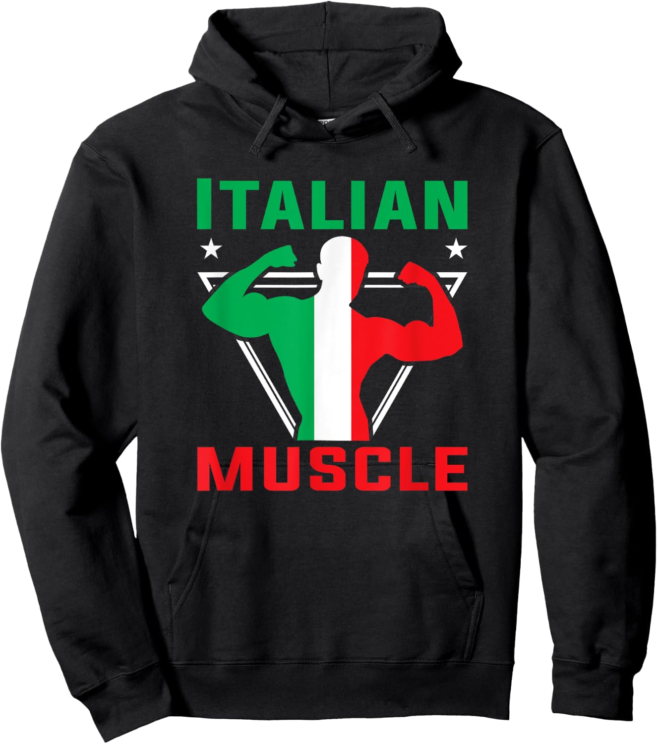 Italian Muscle Funny Italian Heritage Workout Gift Hoodie - Hoodie | Black
