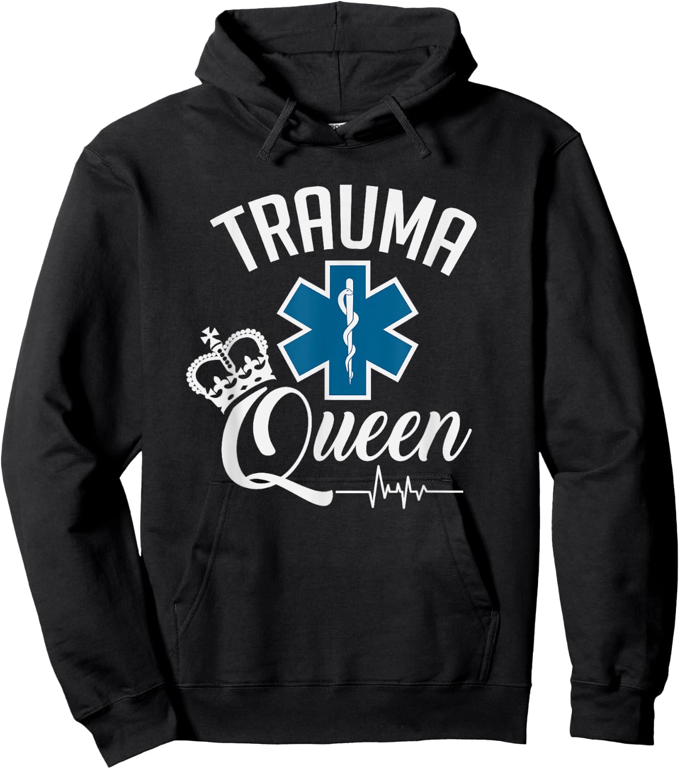 Trauma Queen Healthcare Hoodie - Hoodie | Black