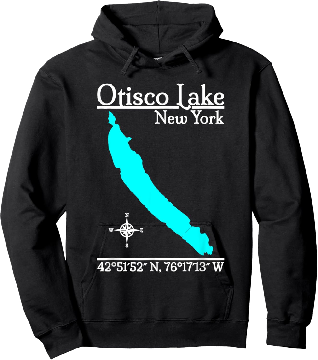 Otisco Lake, New York Hoodie - Hoodie | Black