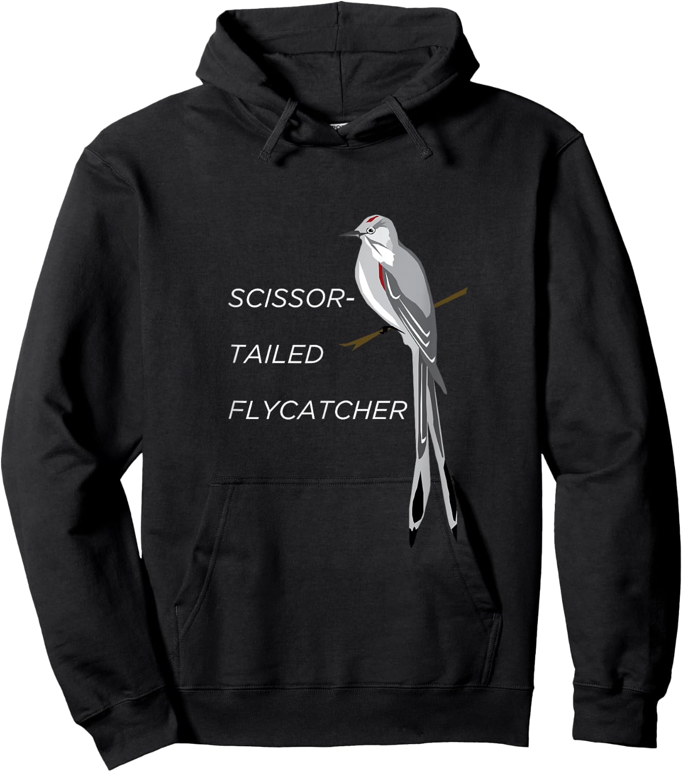 Scissor-tailed Flycatcher Shirt Kingbird Long Tail Bird Hoodie - Hoodie | Black