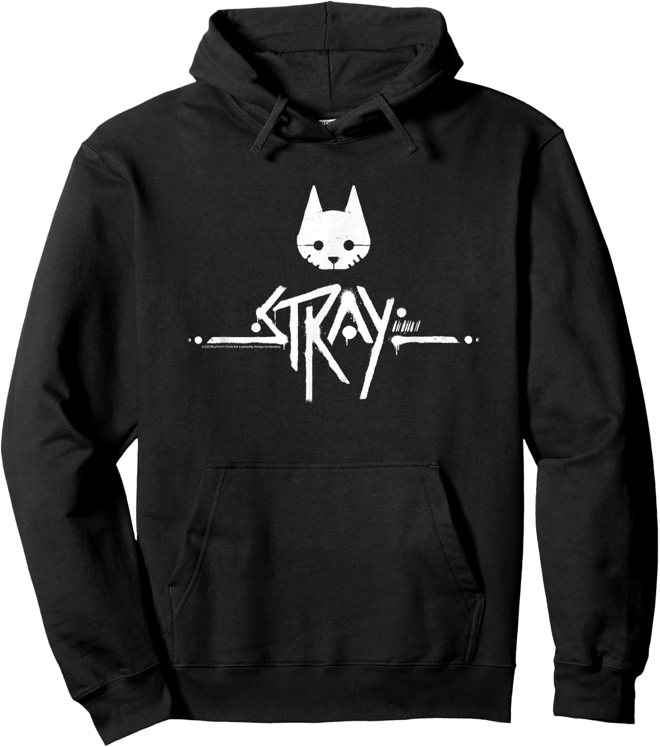 Stray Cat Head and Logo Hoodie - Hoodie | Black