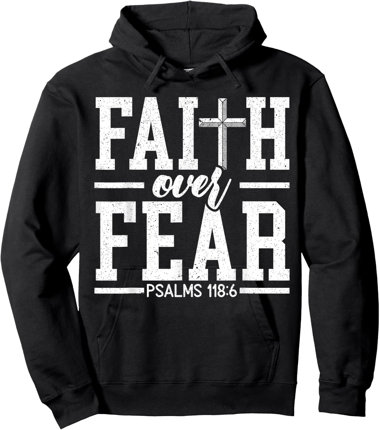 Faith Over Fear Christ Religious Pastor Christian Believer Hoodie - Hoodie | Black