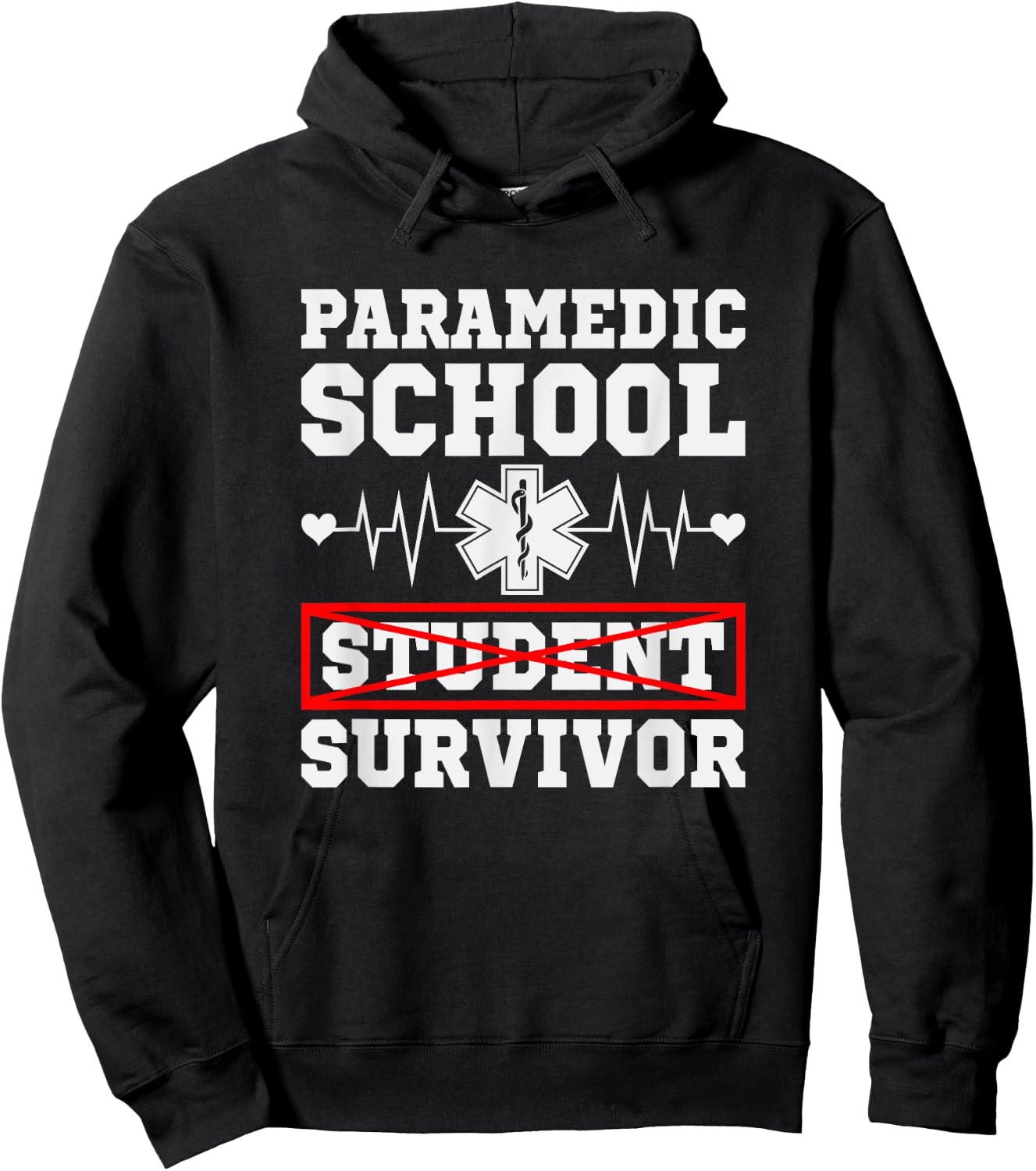 Paramedic School Student Funny EMS Nurse Ambulance Driver Hoodie - Hoodie | Black