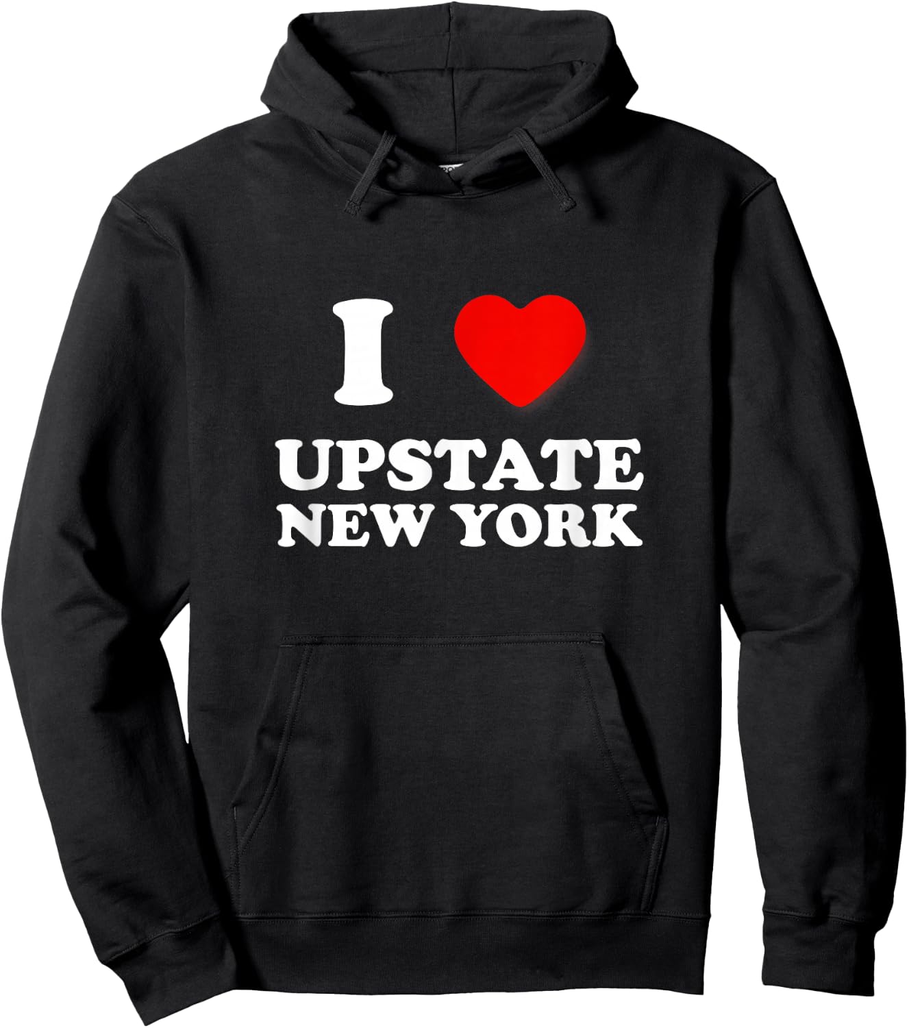 I Love Upstate New York Travel Camping Nature Outdoors Hoodie - Hoodie | Black