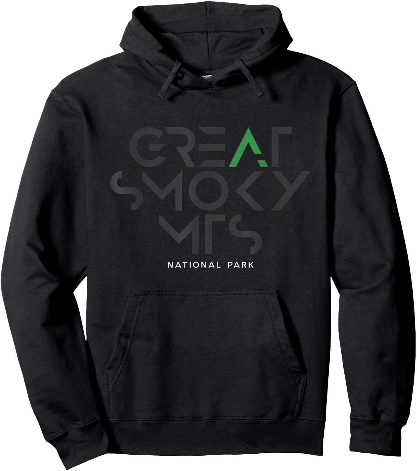 Great Smoky Mountains National Park Tonal Retro Vintage Hoodie - Hoodie | Black