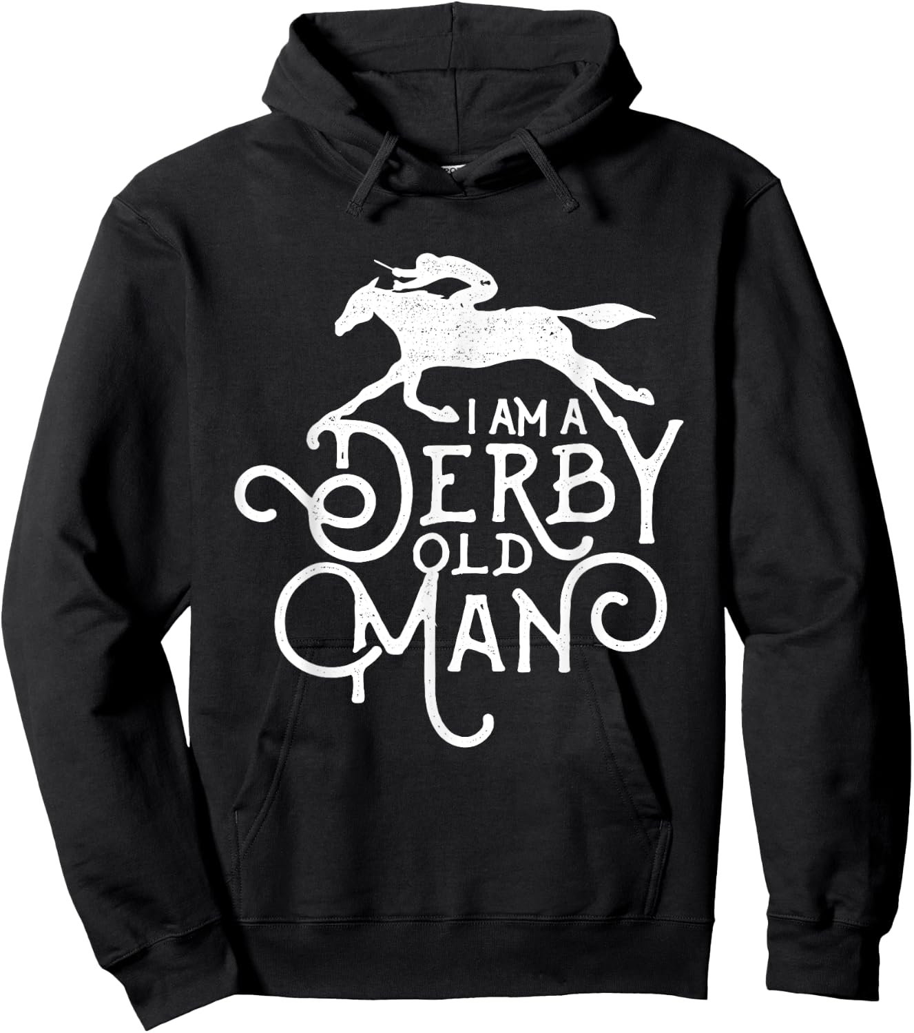 Funny Derby Day, Derby Old Man, Kentucky horse racing Hoodie - Hoodie | Black