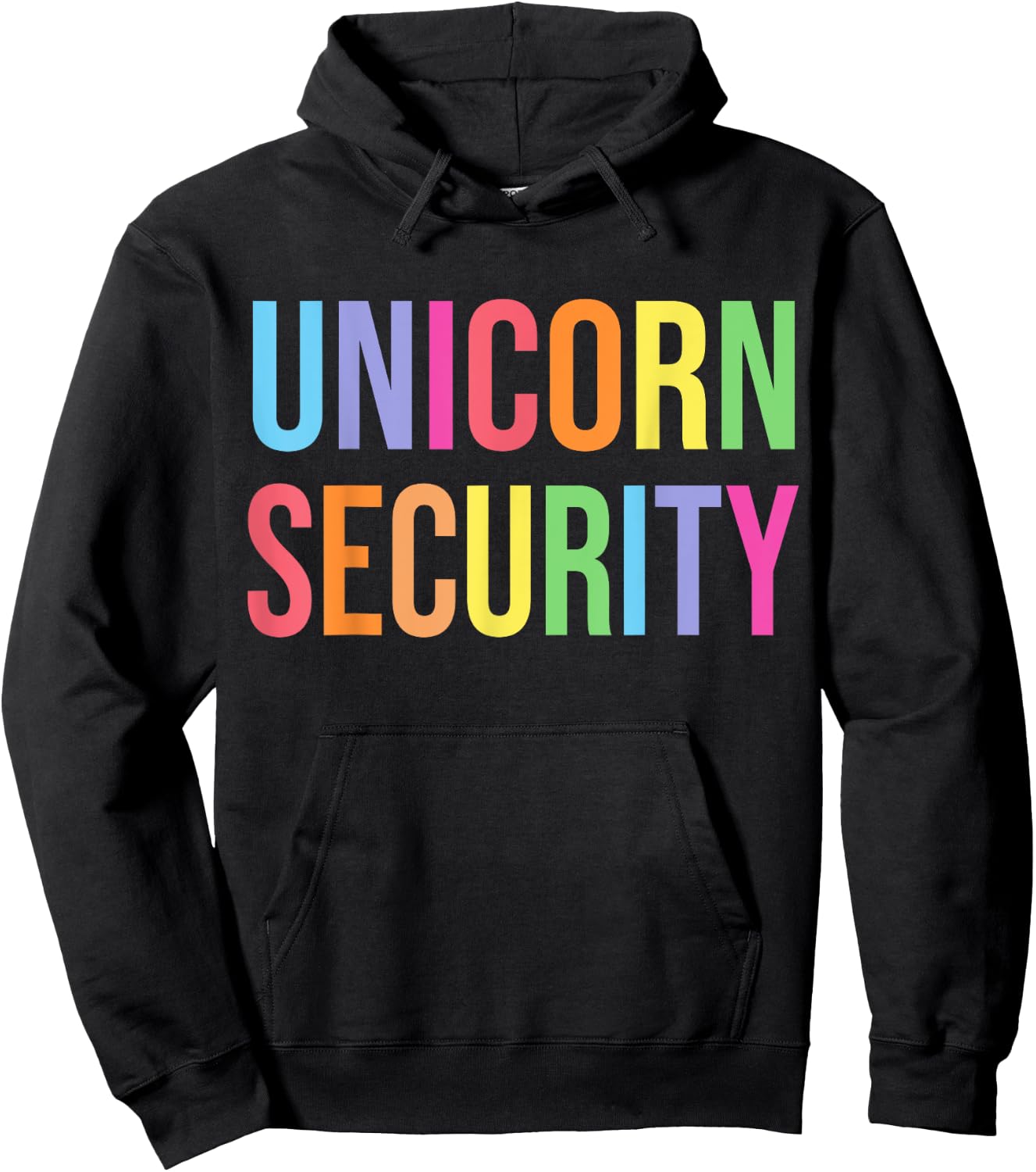 Halloween Dad Mom Daughter Adult Costume, Unicorn Security Hoodie - Hoodie | Black