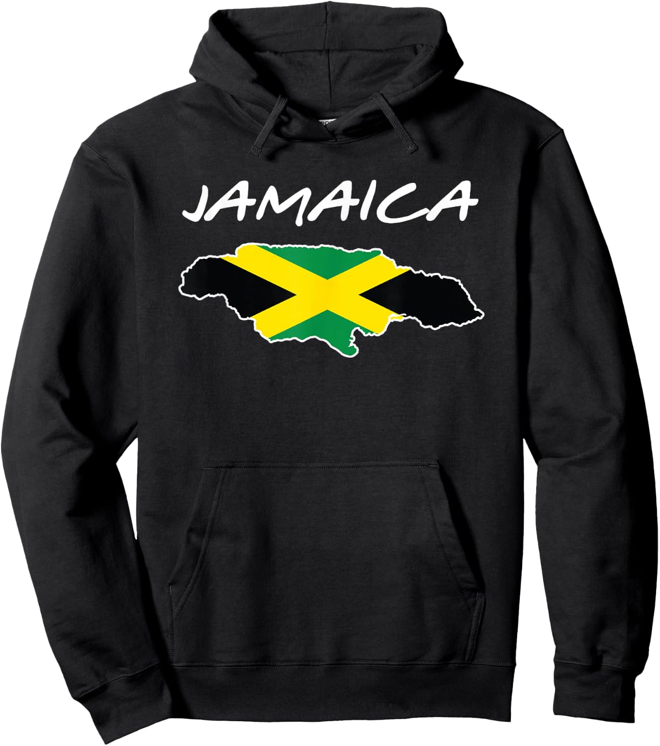 Retro Jamaica Flag Jamaican Island Travel Vacation Souvenir Hoodie - Hoodie | Black