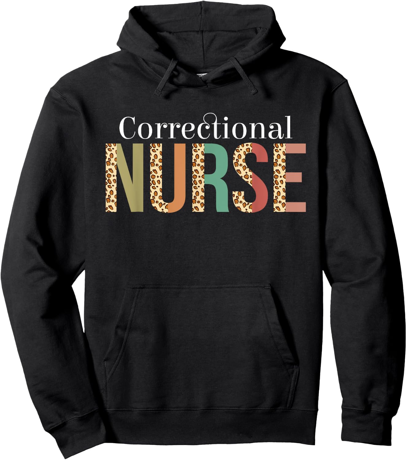 Leopard Correctional Nurse Gifts Nursing Apparel Hoodie - Hoodie | Black