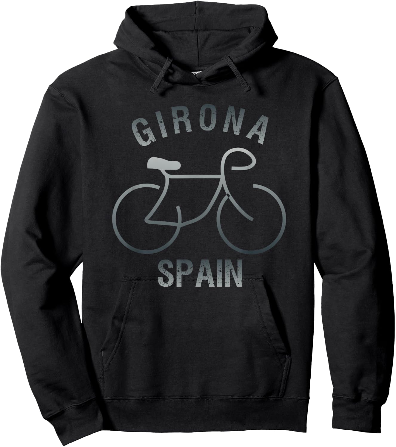 Biking Girona Spain graphic Hoodie - Hoodie | Black