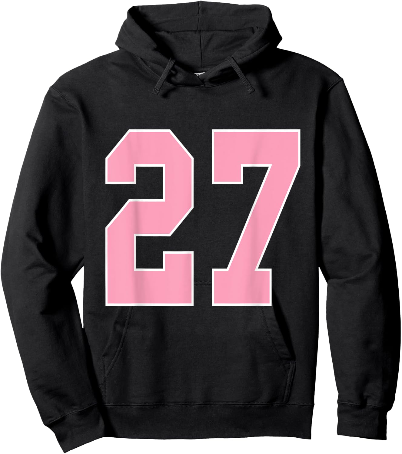 Number 27 Shirt Pink Football Basketball Breast Cancer Aware Hoodie - Hoodie | Black