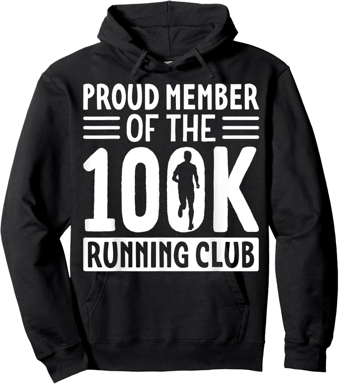 Proud Member Of The 100K Running Club Ultramarathon Hoodie - Hoodie | Black
