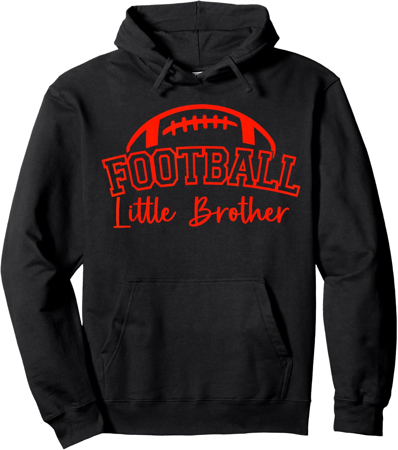 Football Little Brother Matching Family Football Hoodie - Hoodie | Black