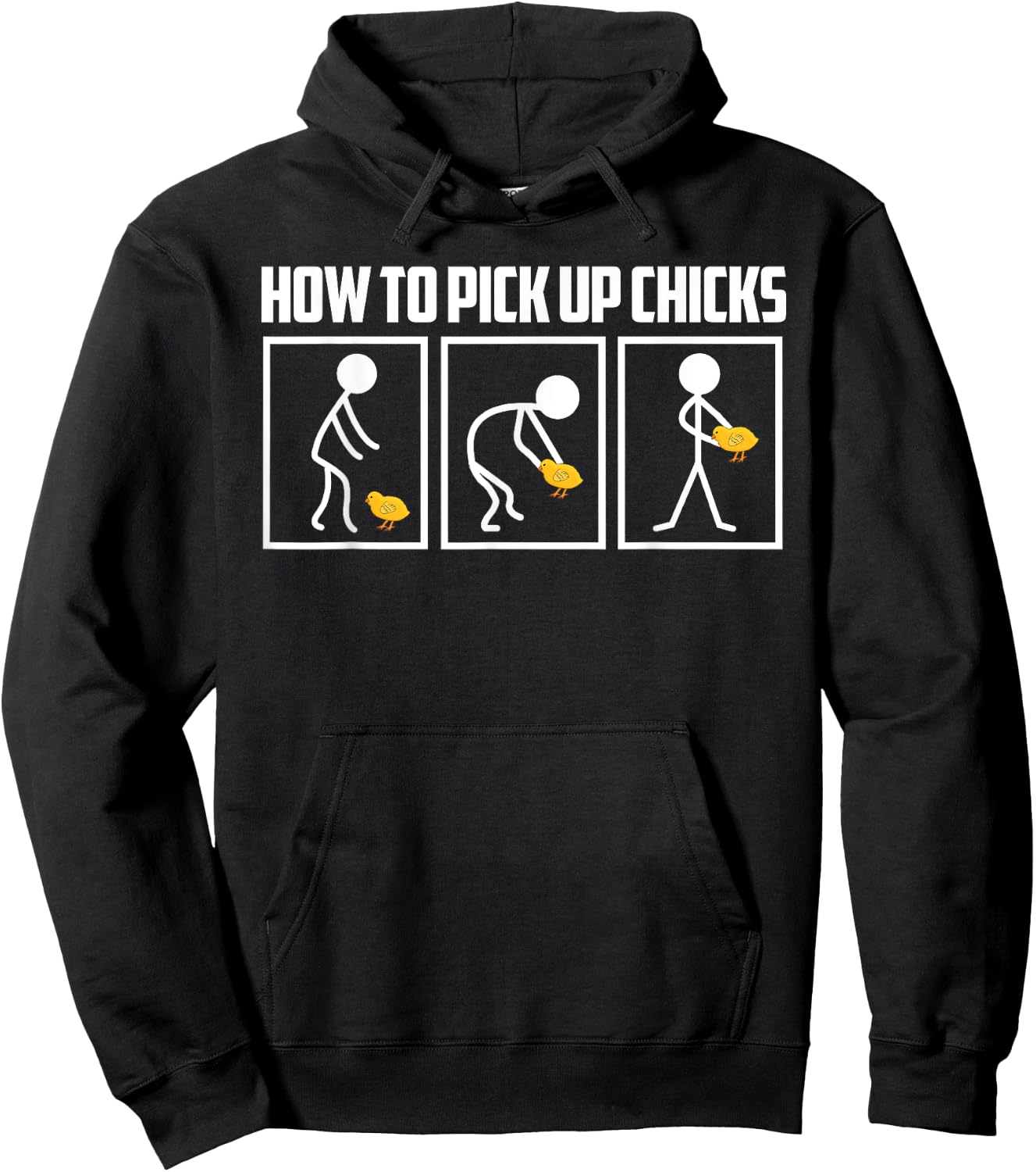 Sparta Buy Men's Funny Geek Humour How to Pick Up Chicks Hoodie - Hoodie | Black