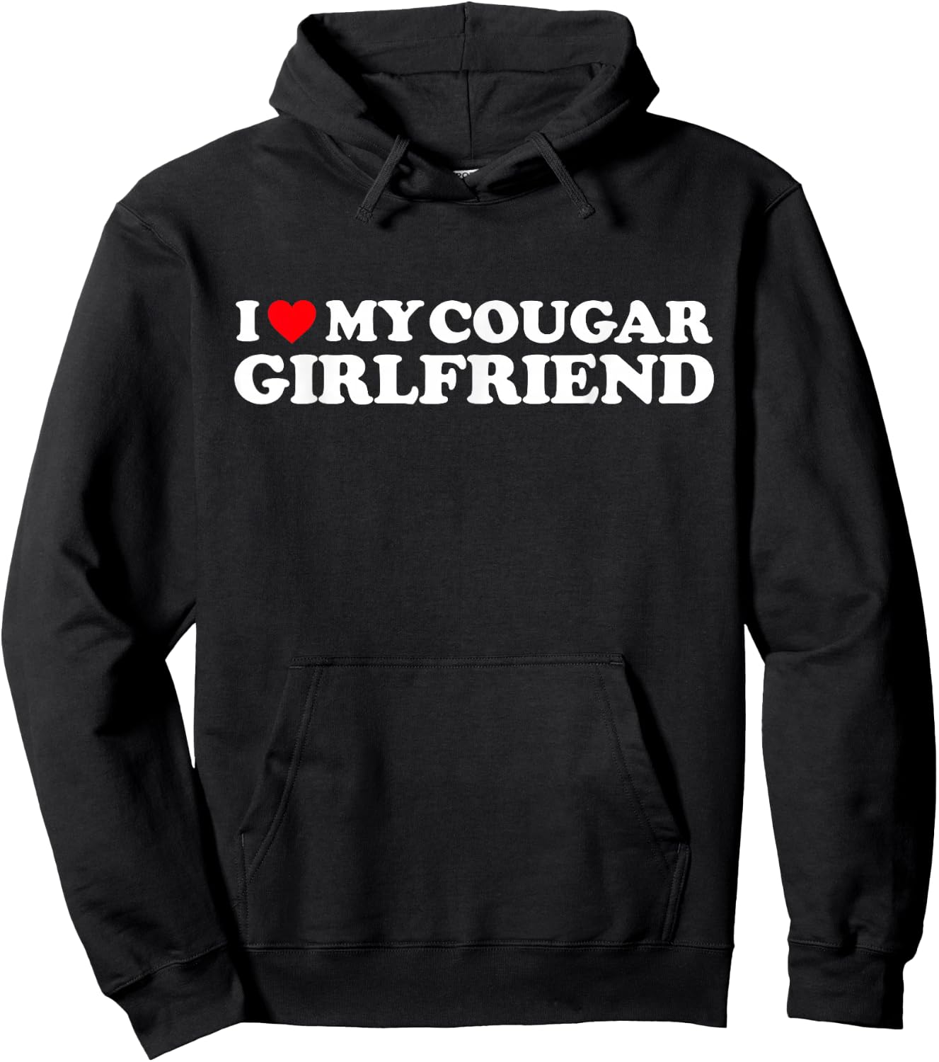 I Love My Cougar Girlfriend I Heart My Cougar Girlfriend GF Hoodie - Hoodie | Black