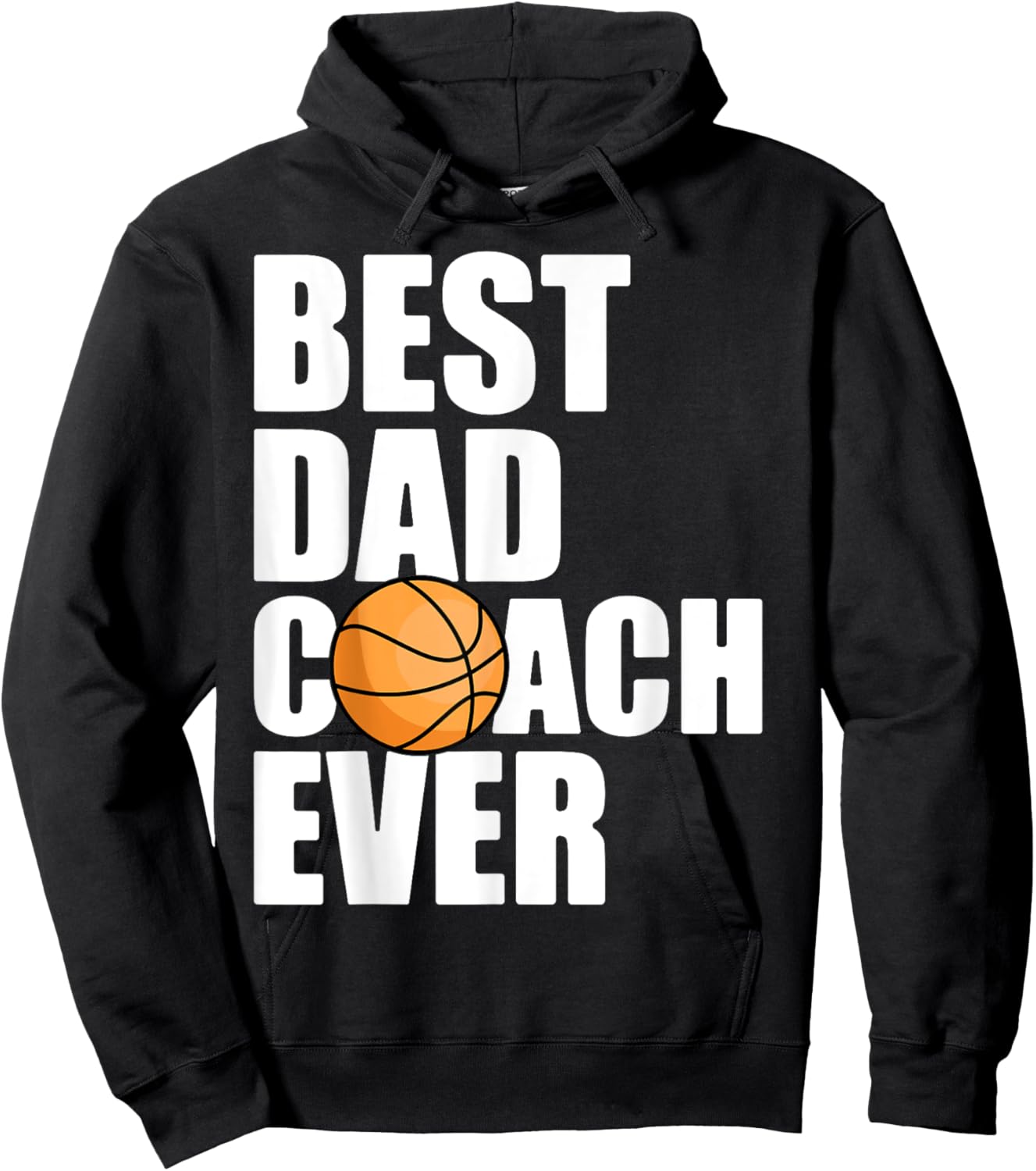 Best Dad Coach Ever Father Daddy Papa Basketball Player Hoodie - Hoodie | Black