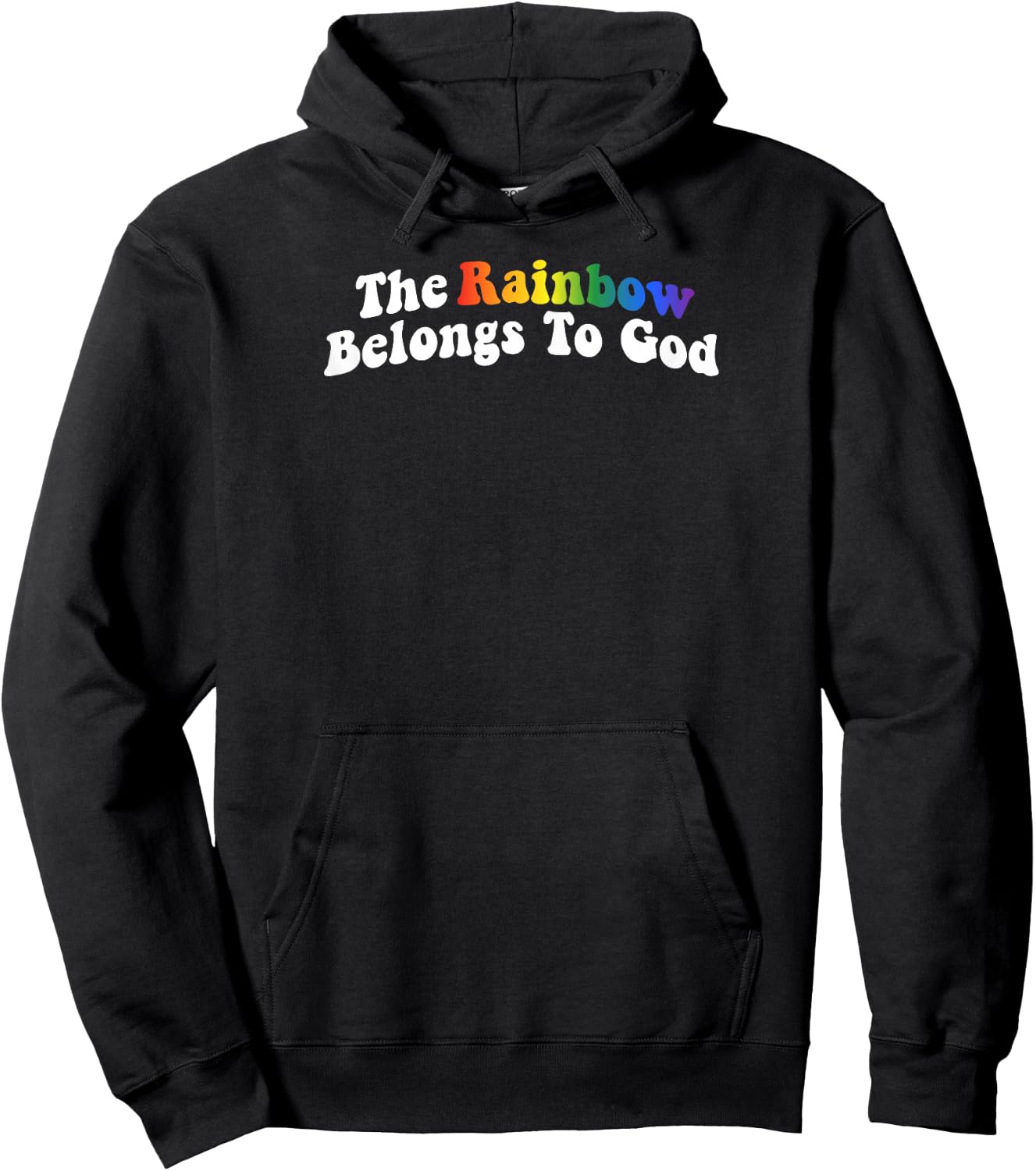 The Rainbow Belongs To God Butter Yellow Hoodie - Hoodie | Black