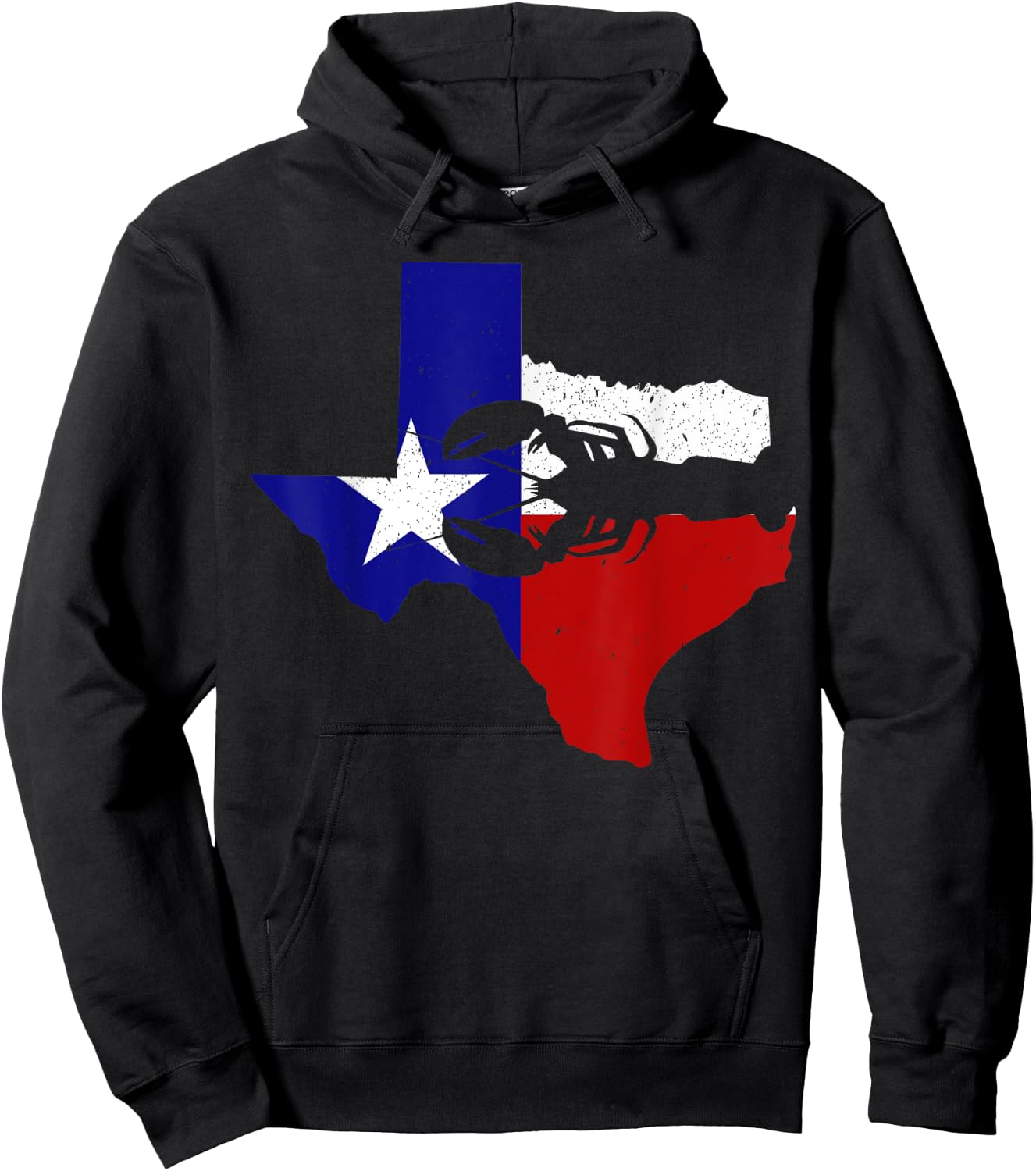 Crawfish Boil Texas State Flag Seafood Crayfish Southern Hoodie - Hoodie | Black