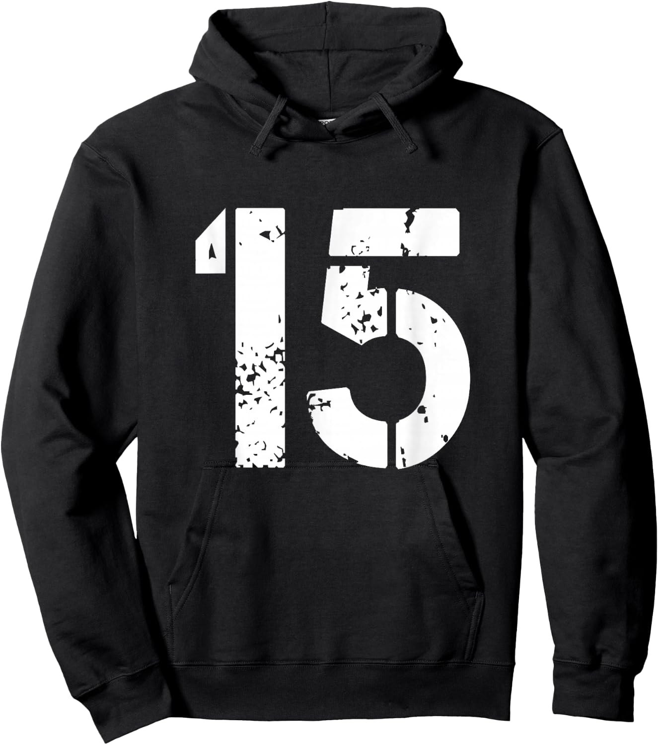 Number 15 Varsity Team - 15th Birthday & Fifteen Years Old Hoodie - Hoodie | Black