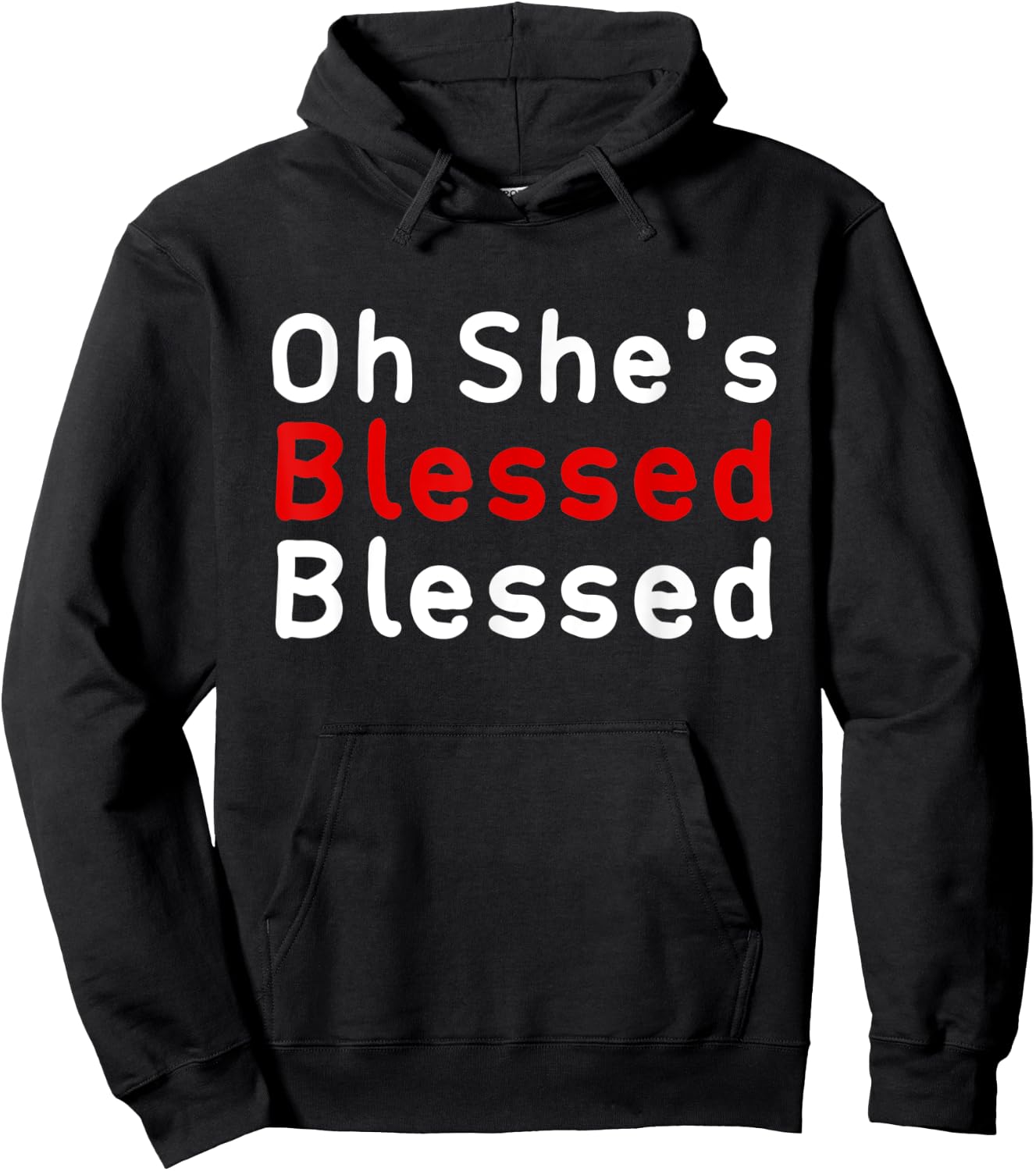 Oh She's Blessed Blessed Apparel Hoodie - Hoodie | Black