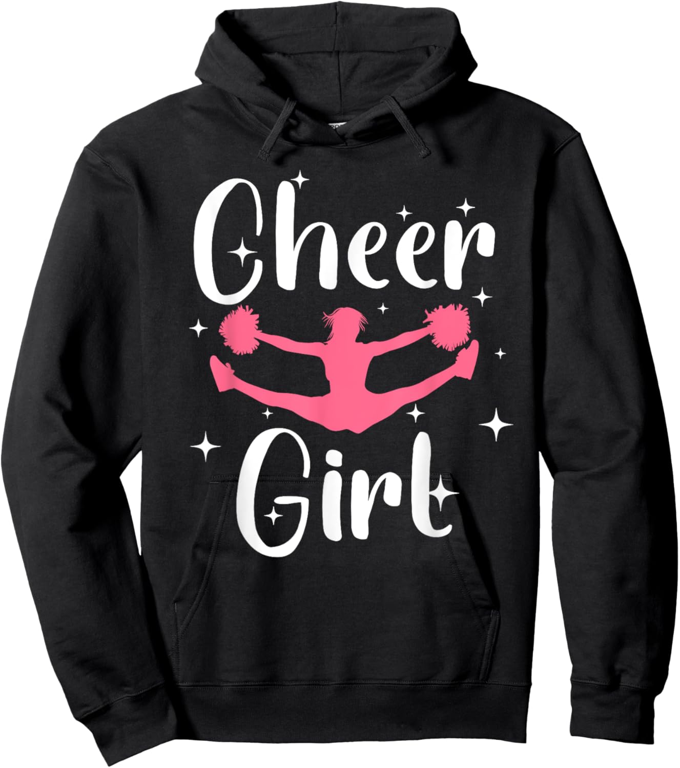 Funny Cheerleader Design for Girls Teen Women Cheerleading Small Hoodie - Hoodie | Black