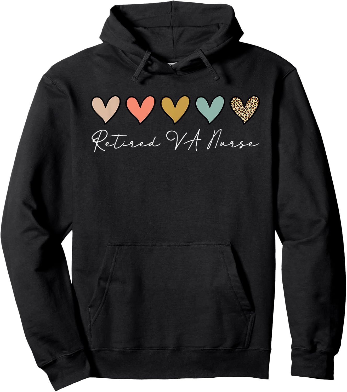 Retired VA Nurse Shirt Nursing Retirement Party Hoodie - Hoodie | Black