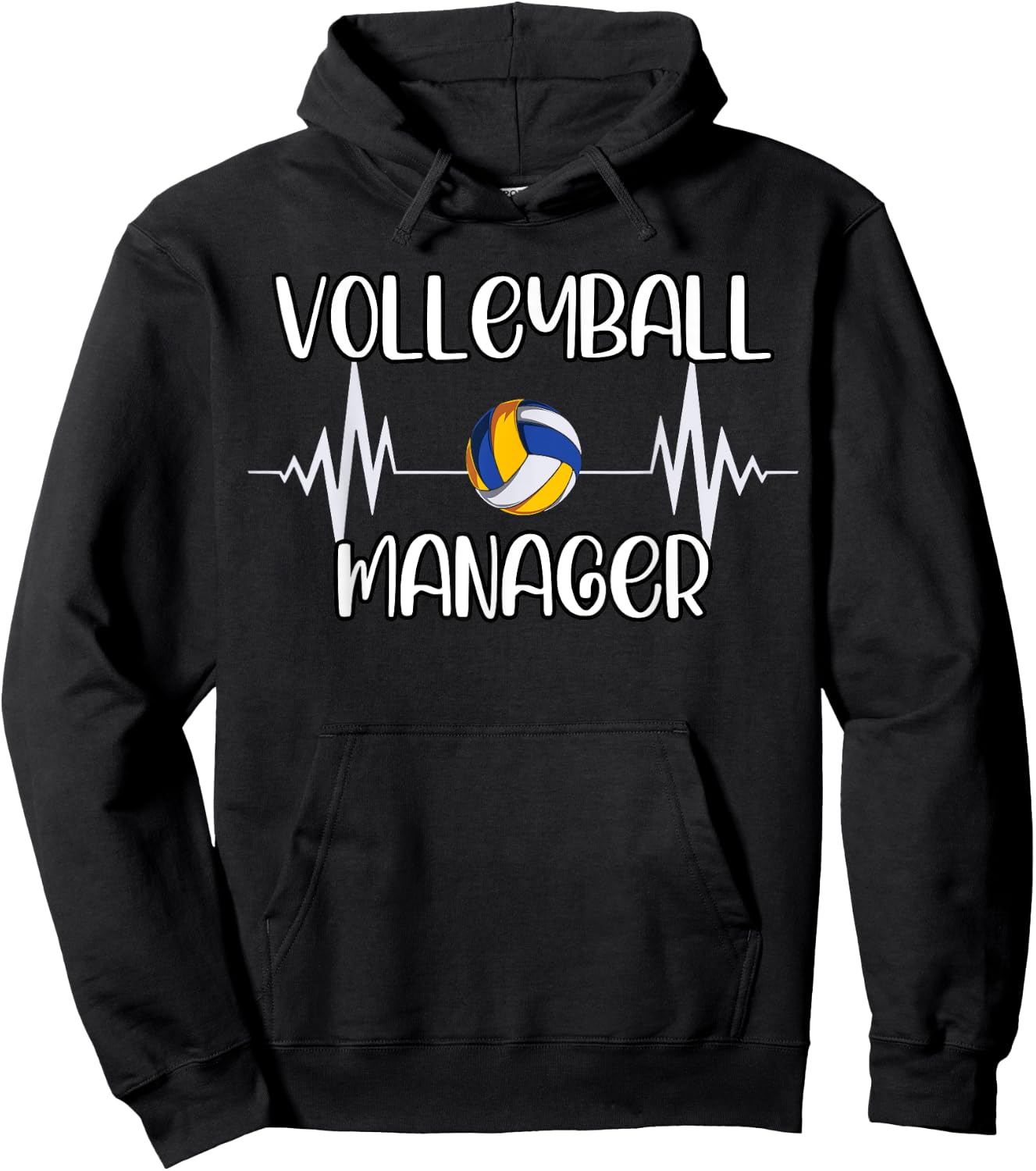 Volleyball Manager | Volleyball Apparel Hoodie - Hoodie | Black
