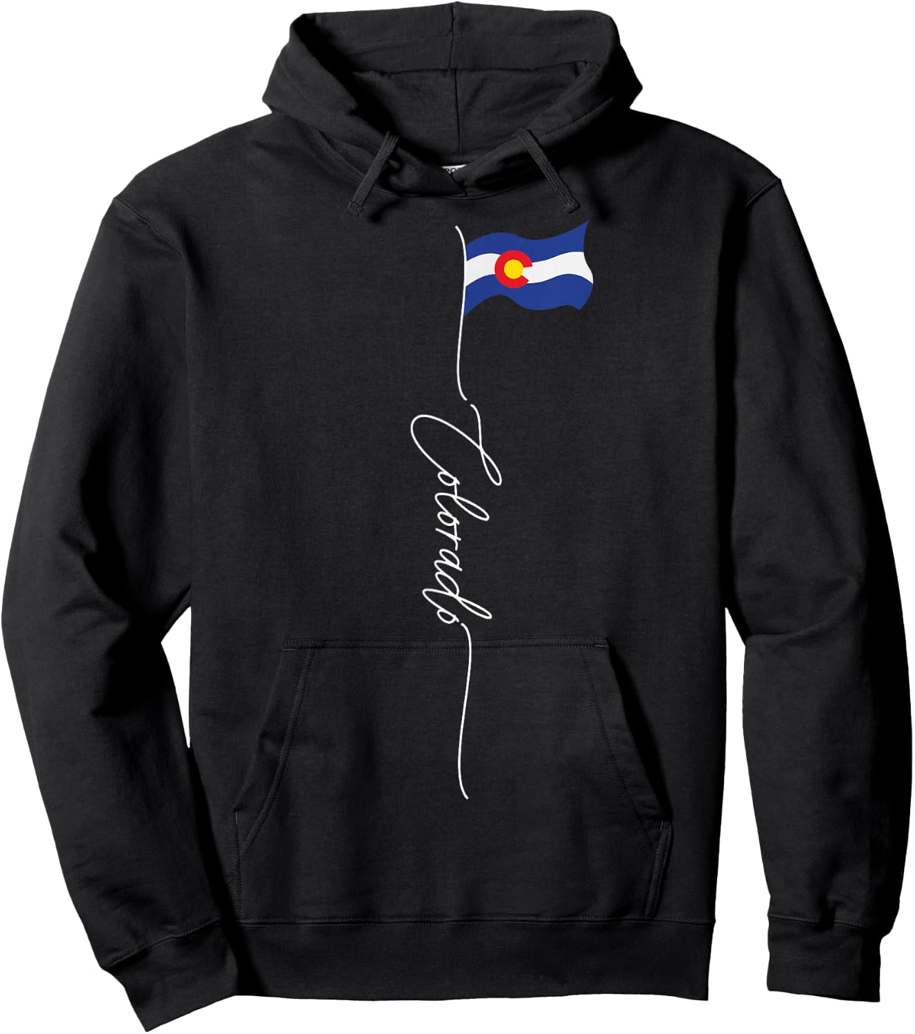 Colorado Flag, Colorado USA, Coloradans Elegant Enthusiast Hoodie - Hoodie | Black