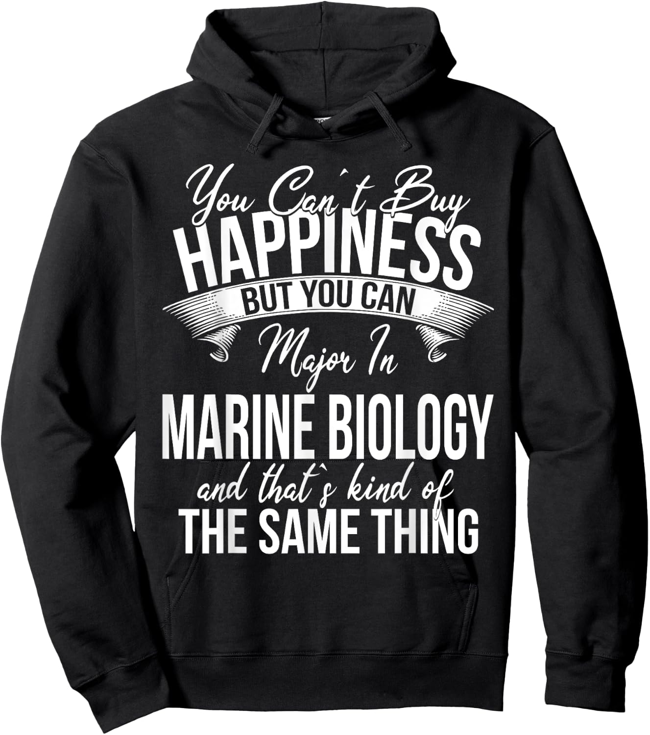Funny Graduation Marine Biology Major Hoodie - Hoodie | Black