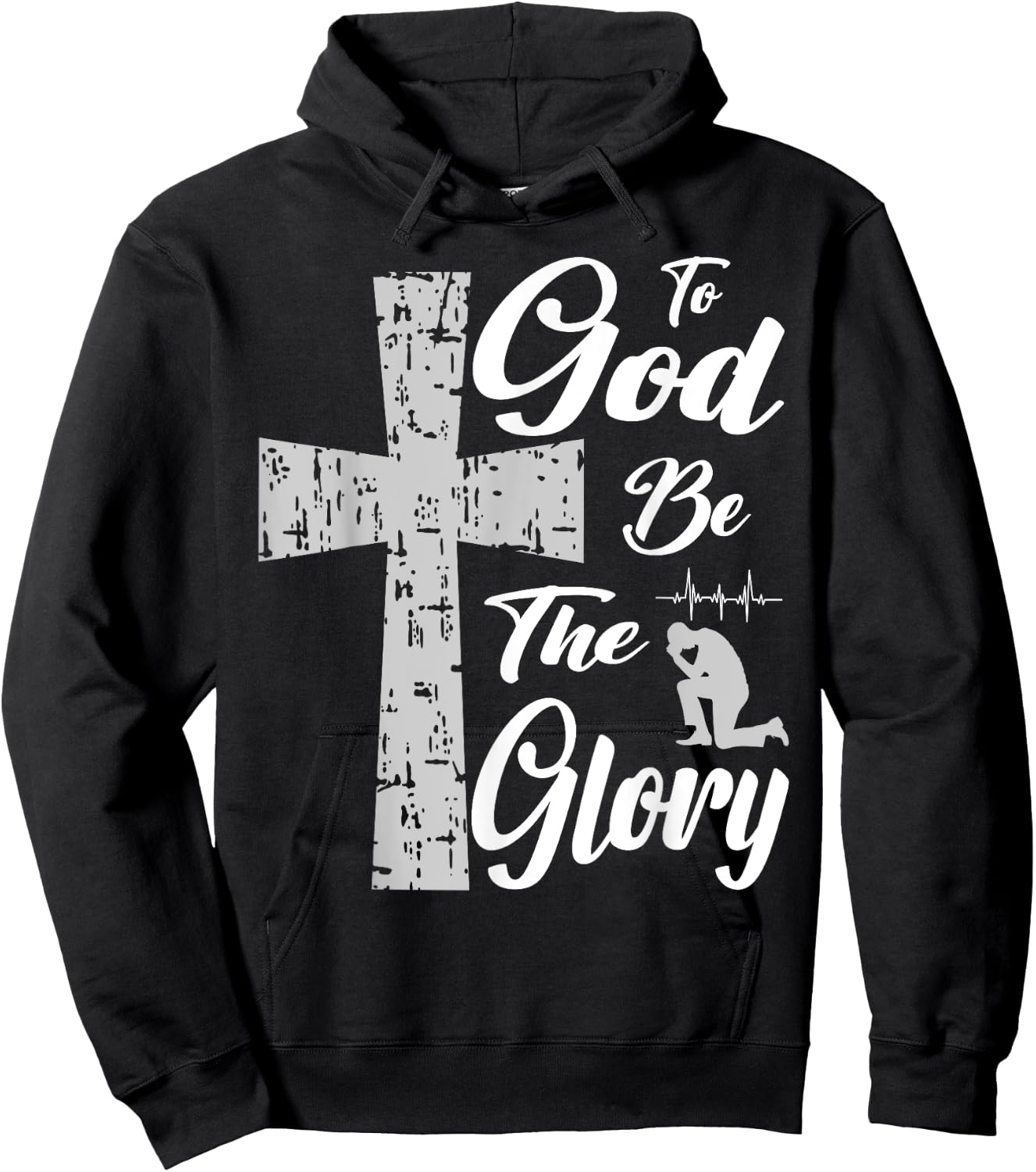 To God be the Glory Pray Jesus Hoodie - Hoodie | Black