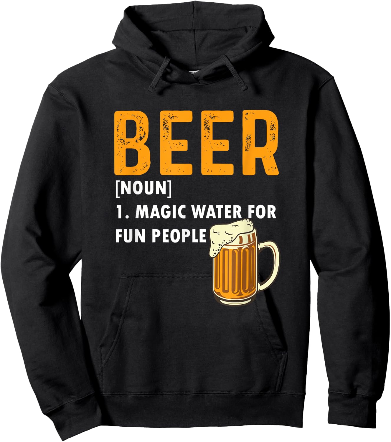 Funny Beer Definition | Magic Water For Fun People Hoodie - Hoodie | Black