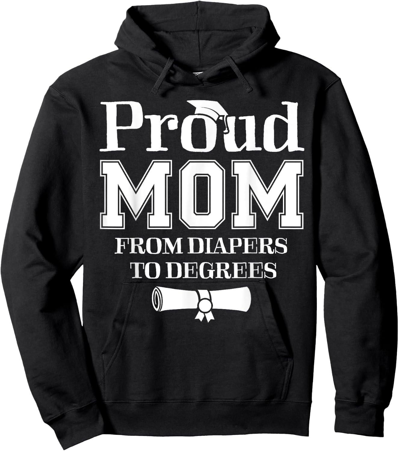 Proud Mom of a 2024 Graduate Mother Senior Graduation Gift Hoodie - Hoodie | Black