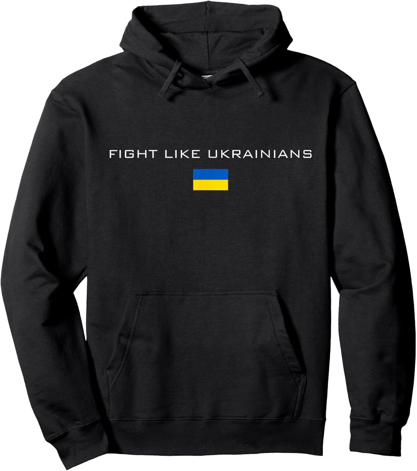 Ukrainian Zelensky Ukraine Army Green Fight Like Ukrainians Hoodie - Hoodie | Black