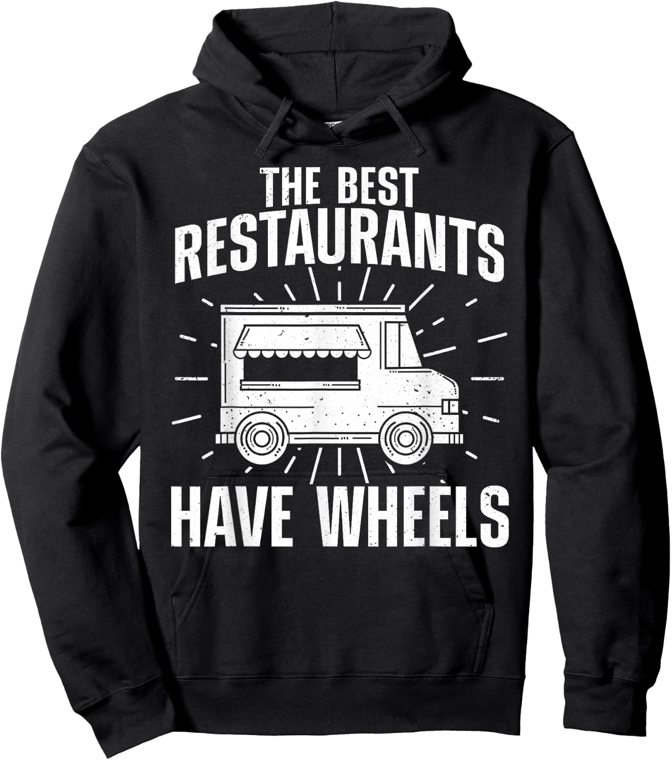 Cool Food Truck Women Culinary Chef Pizza BBQ Driver Hoodie - Hoodie | Black