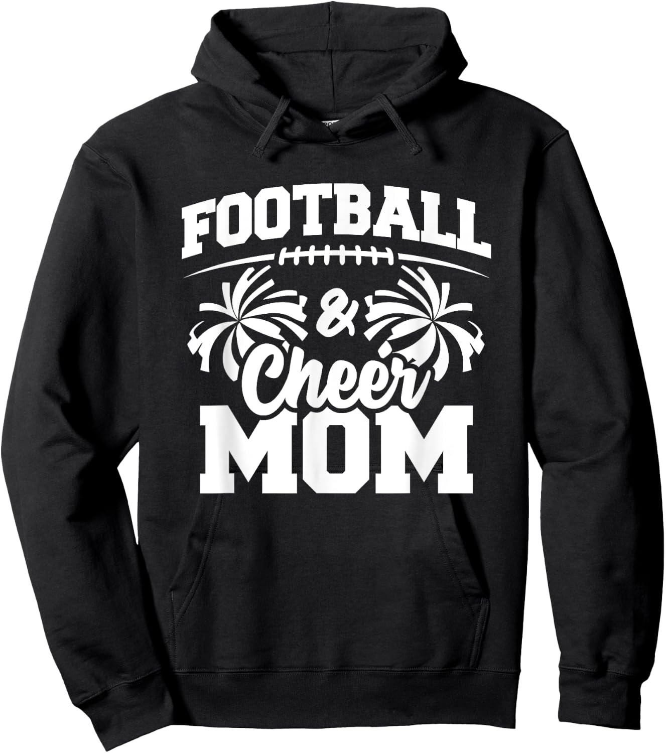 Football Cheer Mom - High School Cheerleader - Cheerleading Hoodie - Hoodie | Black