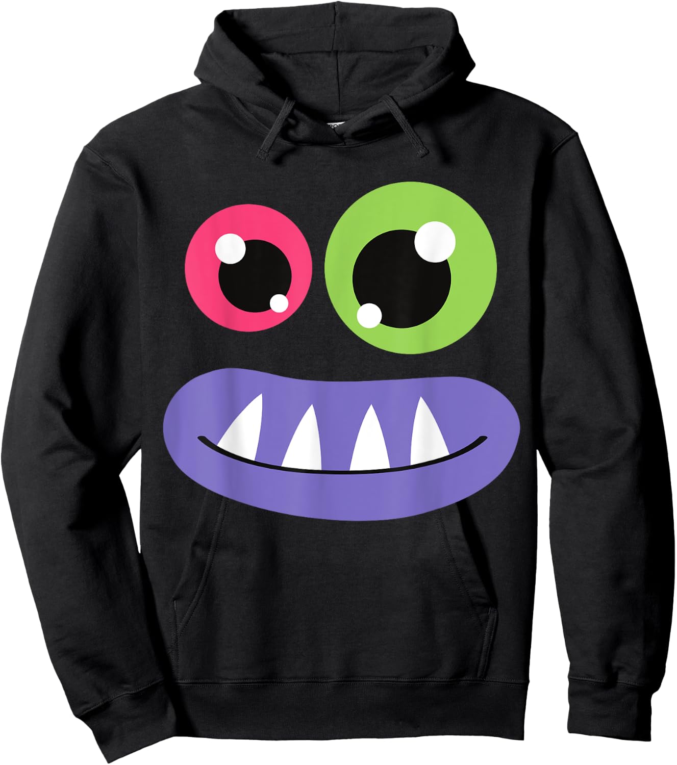 Cute Monster Face Halloween Costume Cute Group Men Women Kid Hoodie - Hoodie | Black