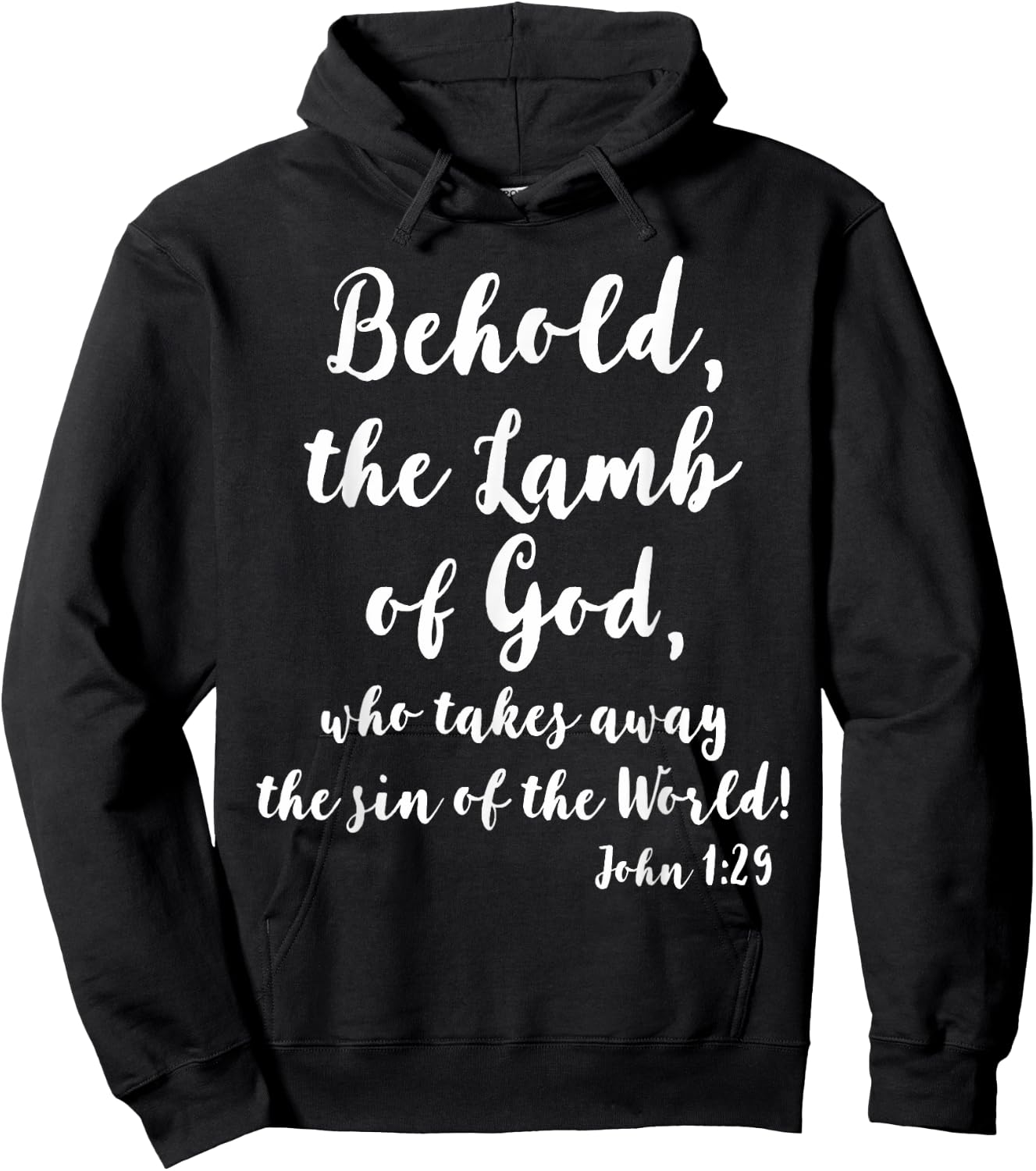 John 1:29 Behold The Lamb of God Hoodie - Hoodie | Black