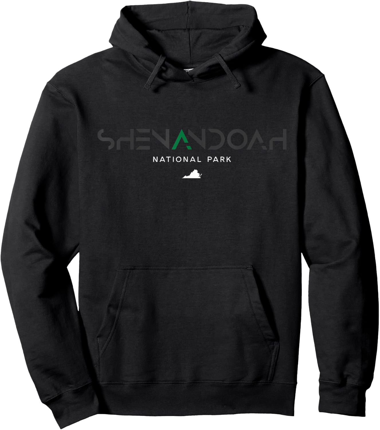 Shenandoah National Park Virginia Tonal Retro Vintage Hoodie - Hoodie | Black