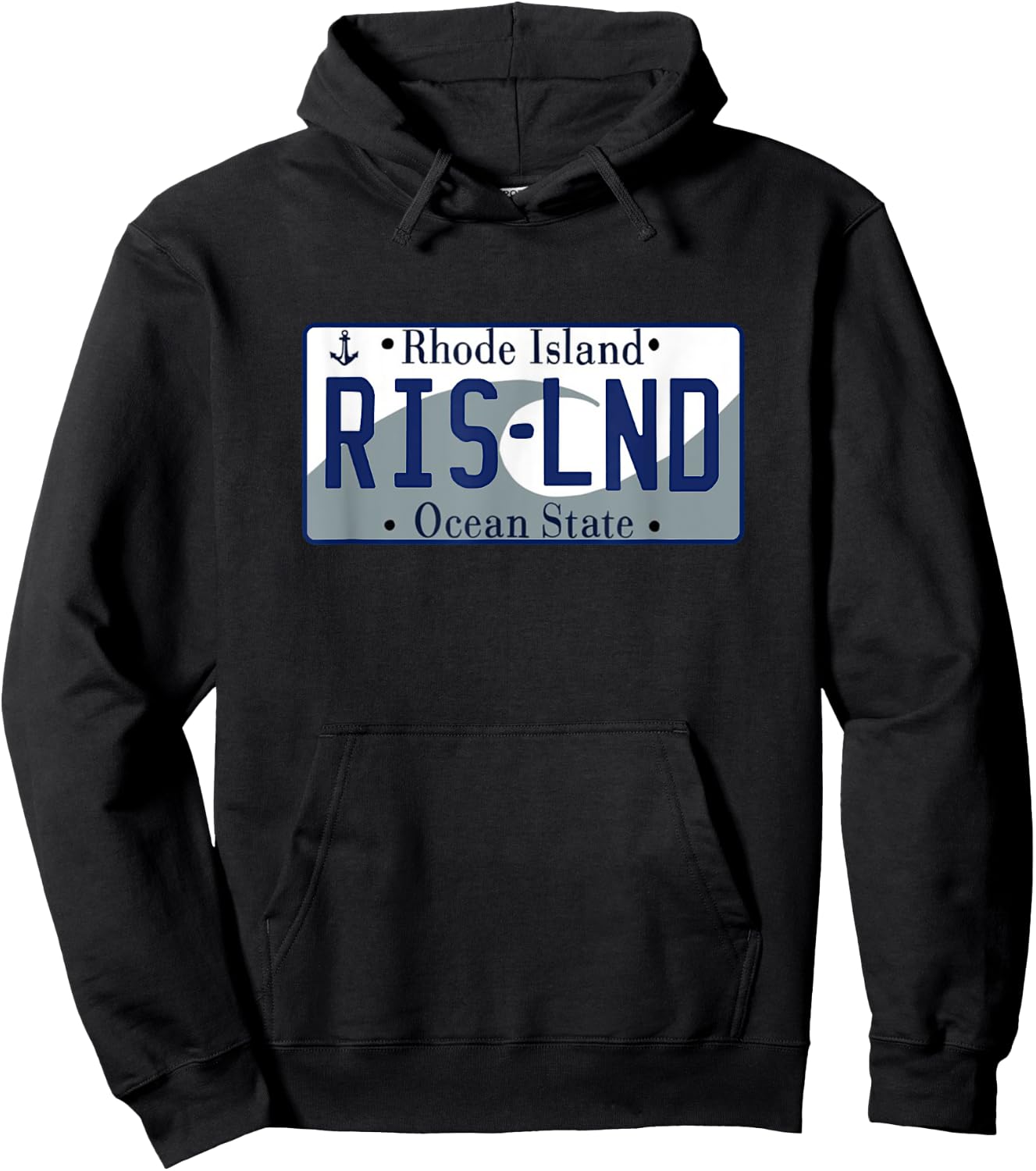 Rhode Island - RI - License Plate - Classic Hoodie - Hoodie | Black